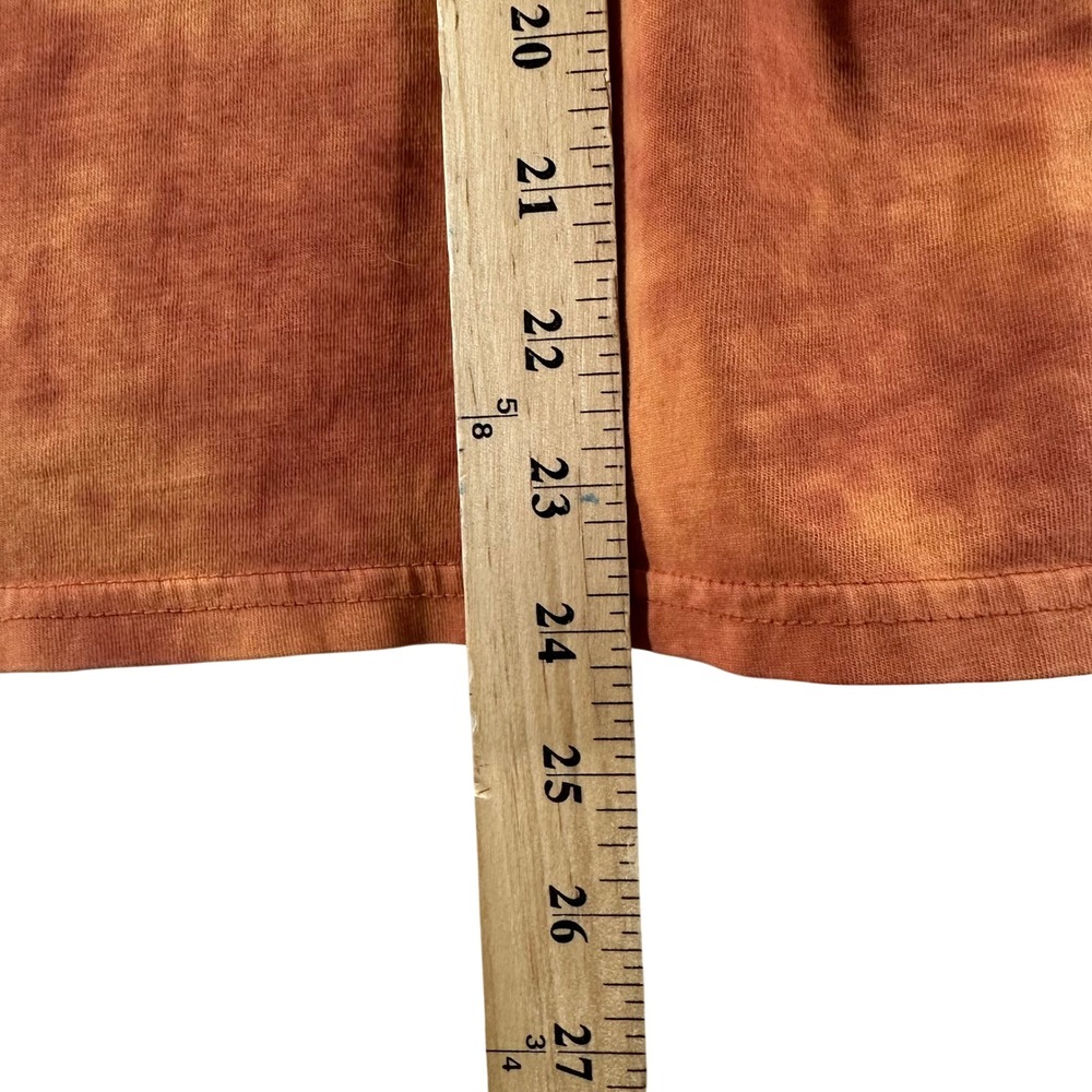 Pact Womens Organic Cotton Tie Dye Scoop Neck Short Sleeve T-Shirt Rust Orange M - Picture 5 of 7